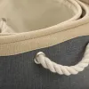 Grey fabric storage basket, large-capacity household organizing basket, living room and bedroom storage basket Application Scenario